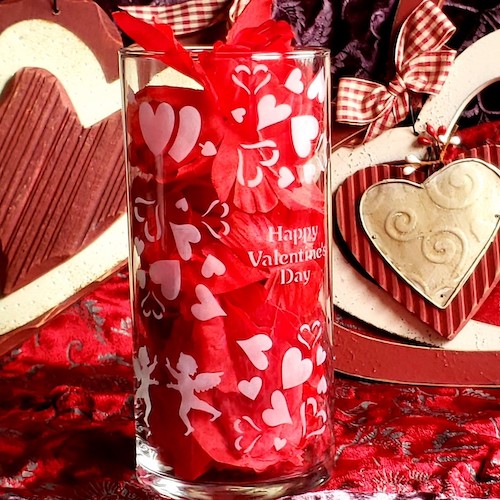 Hearts Abound Valentine Vase